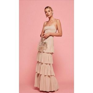 Reformation Foxglove Dress (worn 2x) in Champagne